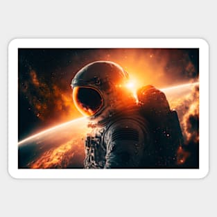 Astronaut in the space Sticker